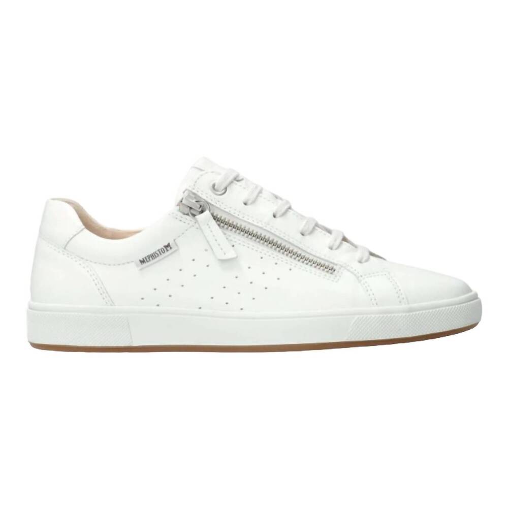 NEW MEPHISTO women's nikita 1 low-top sneakers in white silk